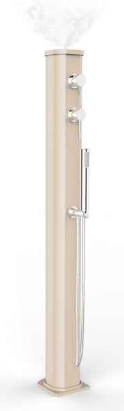 Doccia Solare da Esterno con Nebulizzatore Miscelatore e Doccetta Mobile Arkema Jolly Go Champagne Bronze