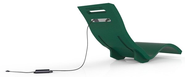 Lettino Chaise Longue Riscaldata da Esterno Giardino Seduta a Terra Arkema Serendipity Hybrida Verde Scuro