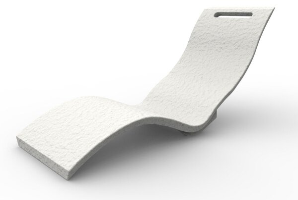 Lettino Chaise Longue Riscaldata da Esterno Giardino Seduta a Terra Arkema Serendipity Hybrida Bianca