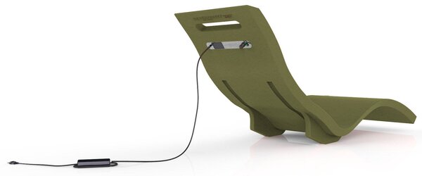 Lettino Chaise Longue Riscaldata da Esterno Giardino Seduta a Terra Arkema Serendipity Hybrida Dove Grey