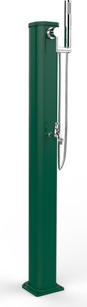Doccia Solare da Esterno Giardino 20L Miscelatore Doccetta e Lavapiedi Arkema Jolly Go Verde Scuro