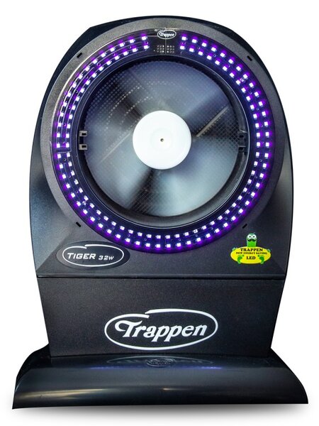 Zanzariera Elettrica ad Aspirazione 13W con Base Trappen Tiger LED Black