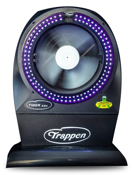 Zanzariera Elettrica ad Aspirazione 13W con Base Trappen Tiger LED Black