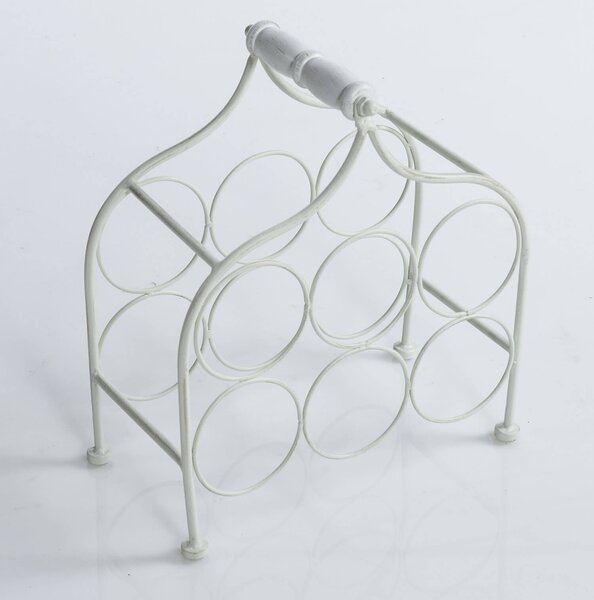 Portabottiglie 33x17xH36 cm in Metallo Bianco