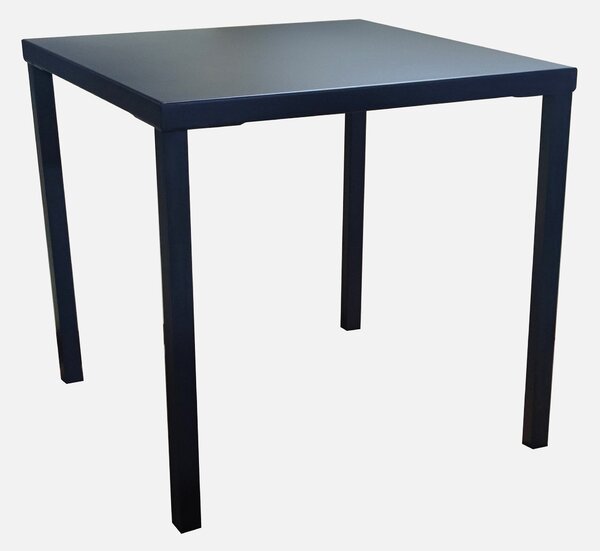 Tavolo da Giardino 80x80xH75 cm in Metallo Modas Nero
