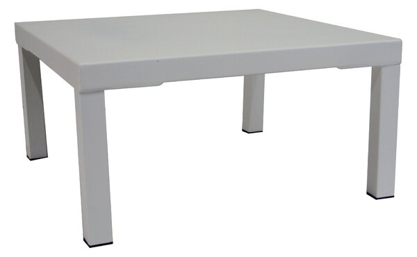 Tavolino da Giardino 60x60xH30 cm in Metallo Modas Bianco