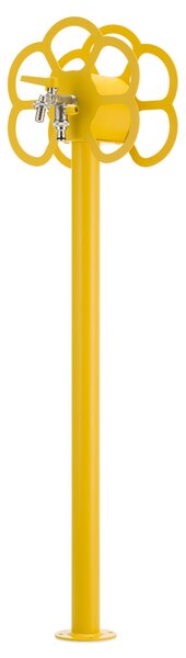 Fontana da Giardino con Rubinetto e Portatubo Integrato Belfer 42/SRF Giallo