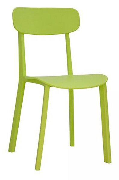 Sedia da Giardino 46x51xH82 cm in Polipropilene New Chapeau Verde