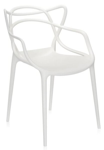 Sedia da Giardino 54x53x81 cm in Polipropilene Sfera Bianca