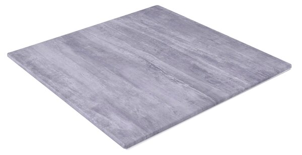 Piano per Tavolo da Giardino 80x80 cm in PVC Bond Cemento