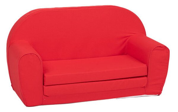 Divano Sofà per Bambini 80x31x50 cm in Tessuto Cotone Rosso