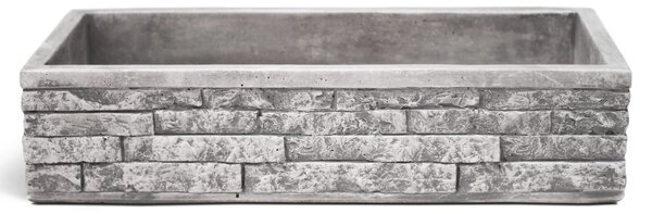 Lavello da Giardino Senza Rubinetto in Cemento Granulato di Marmo Meseta XL Grigio