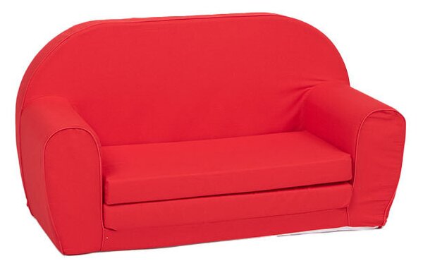 Divano Sofà per Bambini 80x31x50 cm in Tessuto Cotone Rosso