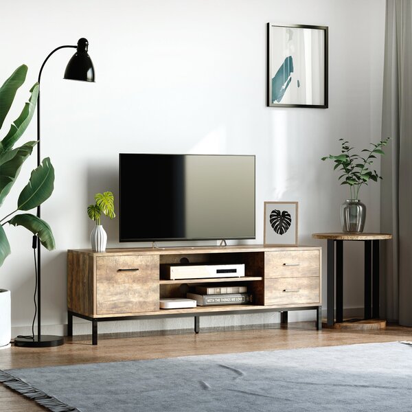 Mobile TV Max 50” 132x39x45,5 cm in Truciolato Caffè