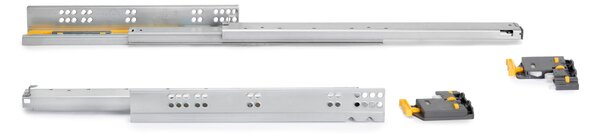 Guide Cassetto con Estrazione Soft 490 mm in Acciaio Emuca Bianco