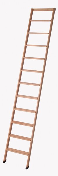 Scala Appoggio in Legno 11 Gradini H275 cm Naturale