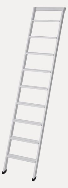 Scala Appoggio in Legno 9 Gradini H225 cm Laccato Bianco