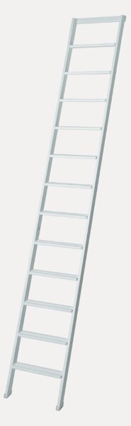 Scala Appoggio in Legno 12 Gradini H300 cm Laccato Bianco