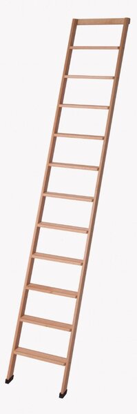 Scala Appoggio in Legno 11 Gradini H275 cm Naturale