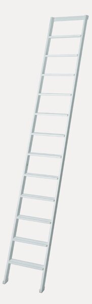 Scala Appoggio in Legno 12 Gradini H300 cm Laccato Bianco