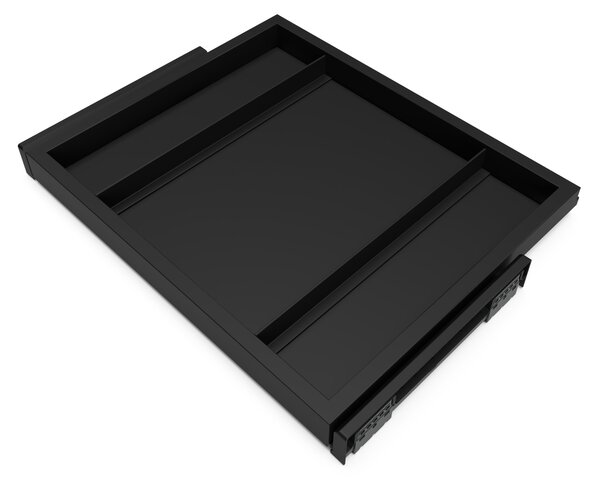 Kit Vassoio e Telaio per Armadio Regolabile 600 mm Emuca Nero