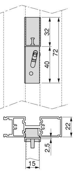 Kit Supporti per Mensole e Appendiabiti in Legno e Alluminio Emuca Zero Nero