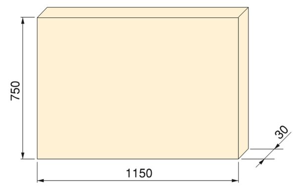 Piano D’Appoggio per Tavoli 1150x750 mm in Legno Emuca Rovere