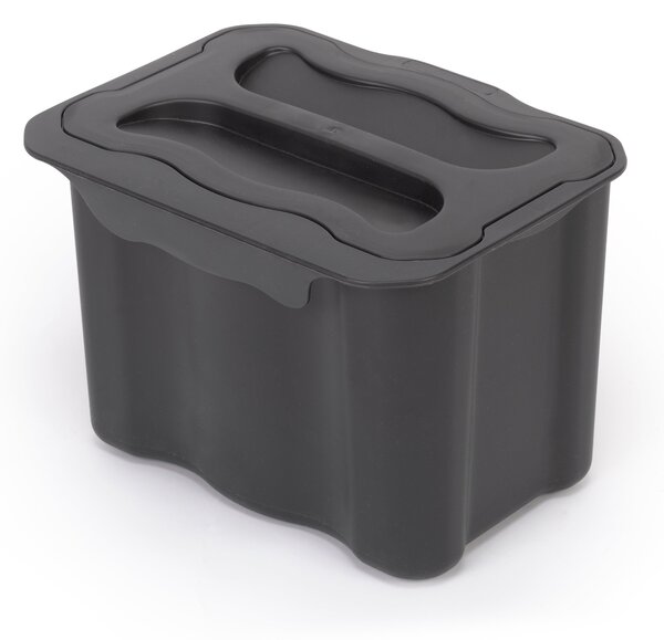 Pattumiera da Cucina ad Estrazione 5 L in Plastica Emuca Grigio Antracite