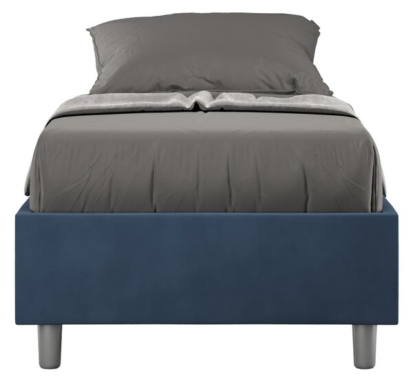 Letto Singolo Sommier 80x190 cm Senza Rete Azelia Blu