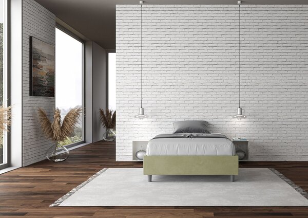 Letto Matrimoniale Francese Sommier 140x190 cm Senza Rete Azelia Tè Verde
