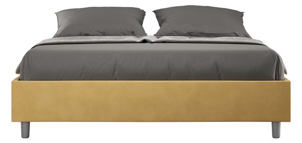 Letto Matrimoniale Sommier 160x190 cm Senza Rete Azelia Ocra