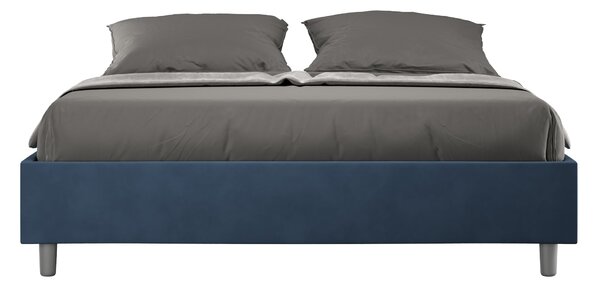 Letto Matrimoniale Sommier 160x190 cm Senza Rete Azelia Blu