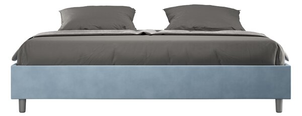 Letto Matrimoniale Extra Large Sommier 190x190 cm Senza Rete Azelia Azzurro