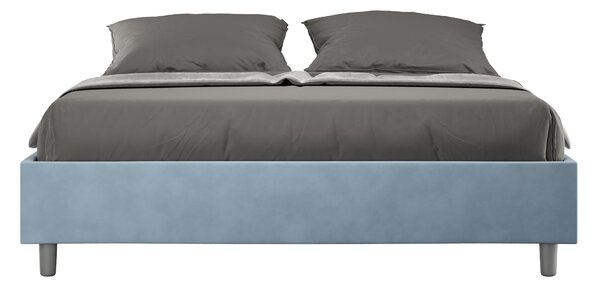 Letto Matrimoniale Sommier 160x190 cm Senza Rete Azelia Azzurro