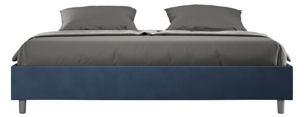 Letto Matrimoniale Extra Large Sommier 190x190 cm Senza Rete Azelia Blu