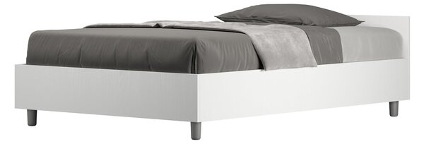 Letto 1 Piazza e Mezzo 120x190 cm Senza Rete Nuamo Bianco Frassino