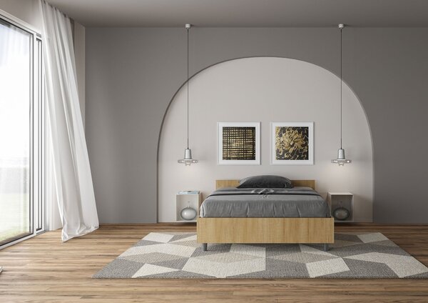 Letto 1 Piazza e Mezzo 120x190 cm Senza Rete Nuamo Quercia