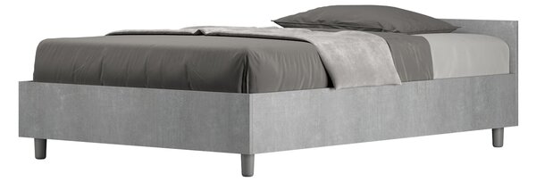 Letto 1 Piazza e Mezzo 120x190 cm Senza Rete Nuamo Cemento