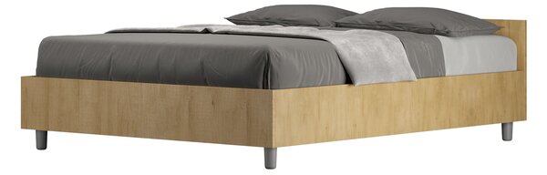 Letto Matrimoniale Francese 140x190 cm Senza Rete Nuamo Quercia