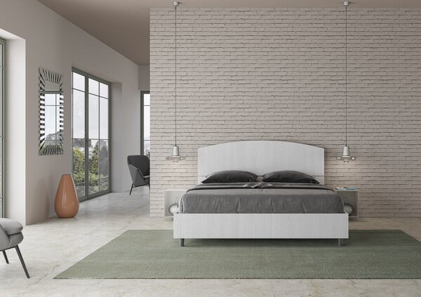 Letto Matrimoniale 160x190 cm Senza Rete Dora Bianco Frassino