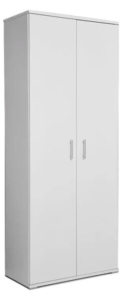 Armadio 2 Ante 6 Ripiani 72,3x36x177,1 cm in Truciolare Nobilitato Bianco