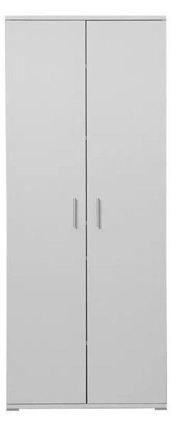 Armadio Portascope 2 Ante 6 Ripiani 72,3x36x177,1 cm in Truciolare Nobilitato Bianco