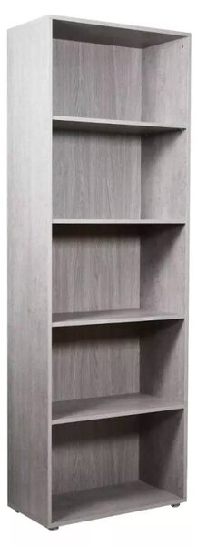 Libreria 5 Ripiani 68,8x35,3x200,6 cm in Truciolare Nobilitato Cemento