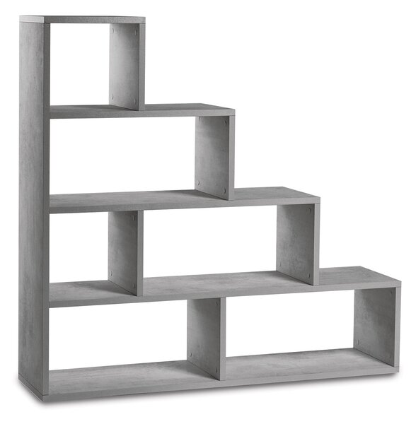 Libreria a Scala 4 Ripiani 150x144x38 cm Cemento