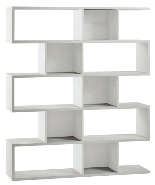Libreria Modulare 5 Ripiani 150x180x38 cm Ossido Bianco