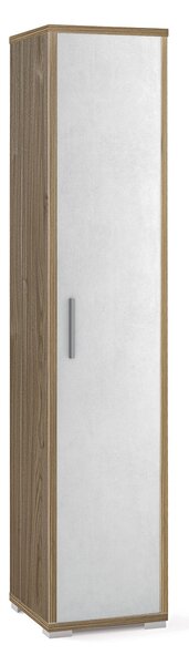 Armadio 1 Anta 39x182x41 cm Noce Stelvio/Ossido Bianco