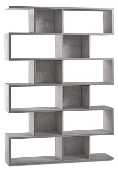 Libreria Modulare 6 Ripiani 150x215x38 cm Cemento