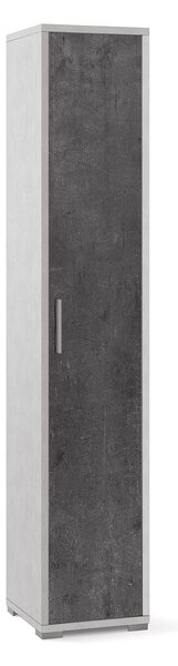 Armadio 1 Anta 39x199x41 cm Ossido Bianco/Ossido Nero