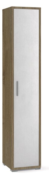 Armadio 1 Anta 39x199x41 cm Noce Stelvio/Ossido Bianco