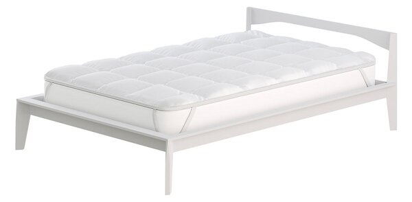 Topper Singolo Trapuntato 300 gr/mq con Elastici Fancy Bianco